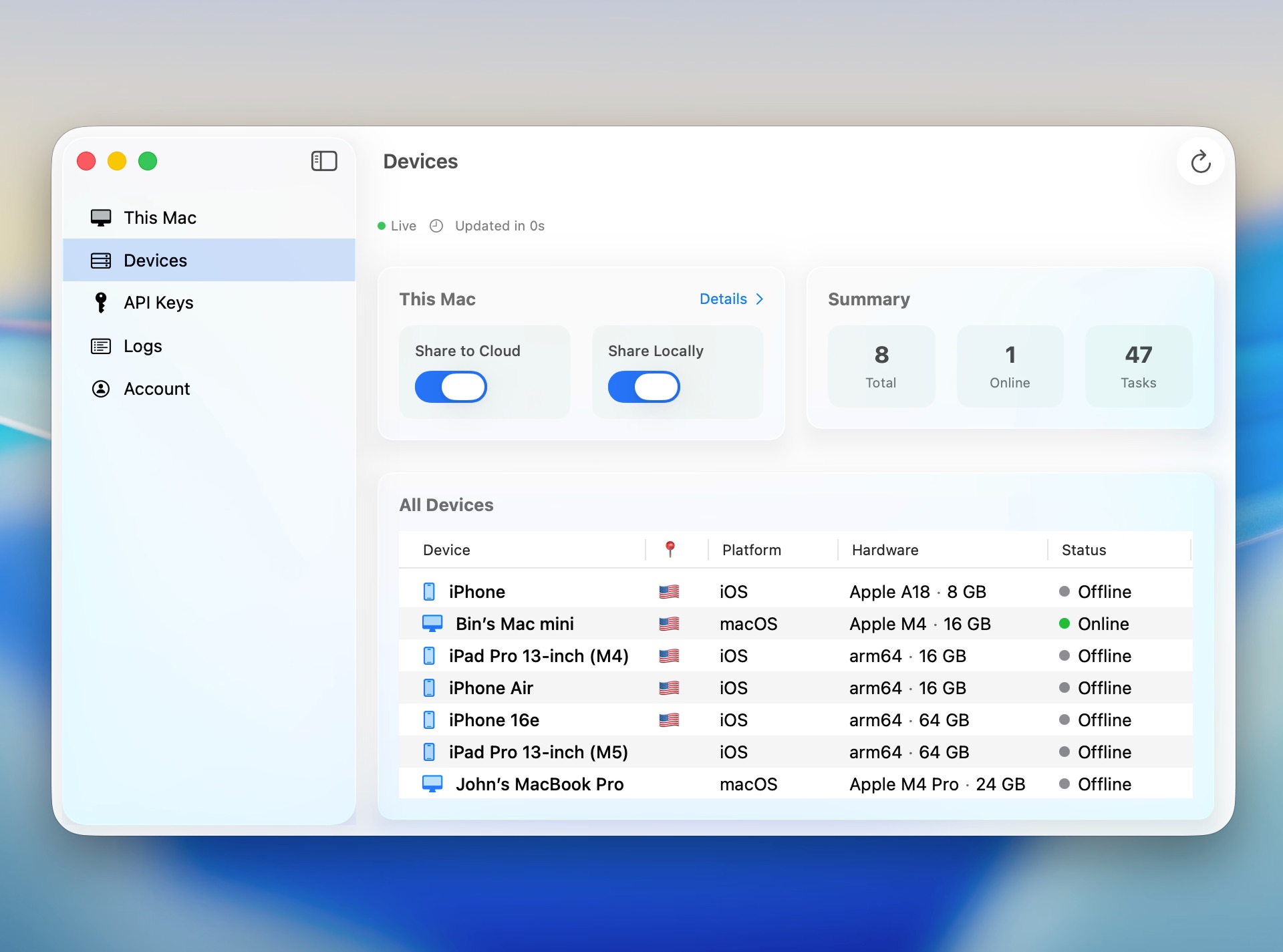 OrchardGrid macOS App